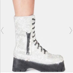 BILLIONAIRE BLING POCKET COMBAT BOOTS